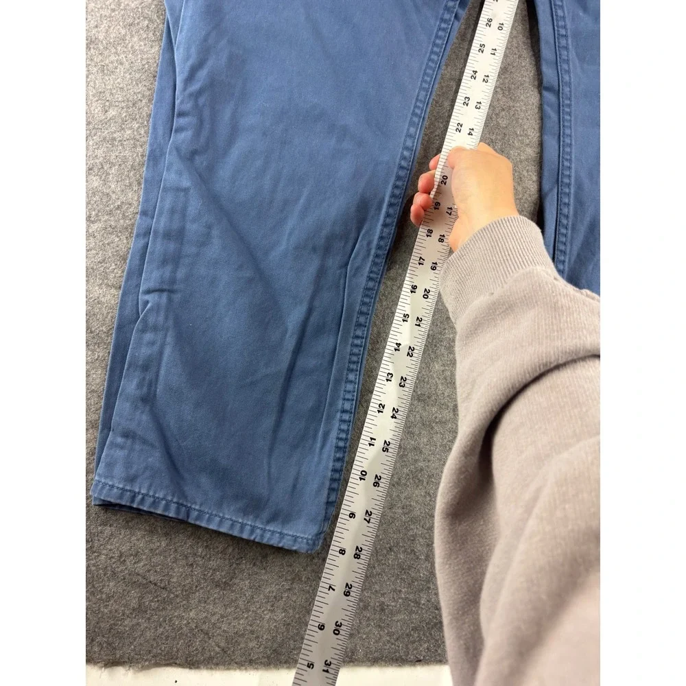 Polo Ralph Lauren Blue Twill Straight Leg Chino Pants Cotton Mens 36x30 Prep SEE